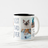 Navy Blue | Best DadEver Custom Photo Mug Tweekleurige Koffiemok (Voorkant rechts)