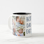 Navy Blue | Best DadEver Custom Photo Mug Tweekleurige Koffiemok (Voorkant links)