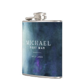 Navy Blue Best Man Wedding Heupfles (Links)