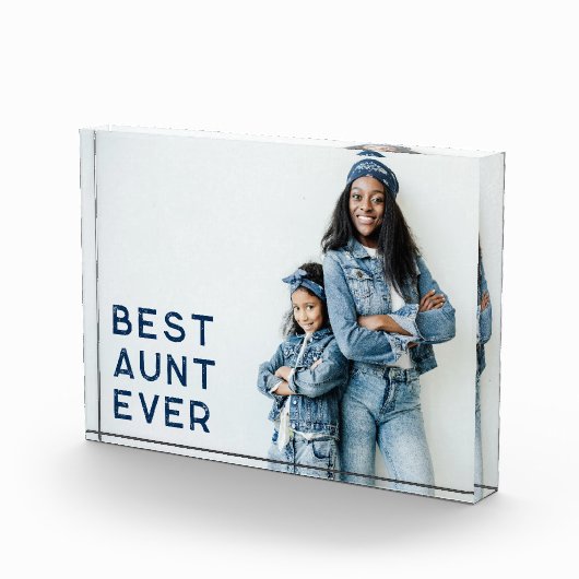 Navy Blue Beste Tante Ooit Fotoblokken (Rechts)