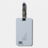 Navy Blue Bicycle Travel Bag Label Sjabloon Bagagelabel (Achterkant verticaal)