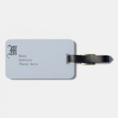 Navy Blue Bicycle Travel Bag Label Sjabloon Bagagelabel (Achterkant horizontaal)