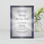 Navy Blue Black Corporate Event Party Kaart (Staand voorkant)