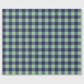 Navy Blue Blauwgroen Classic Gingham Check Pset Cadeaupapier (Vlak)