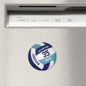 Navy Blue blauwgroen volleybal team geschenken Magneet (Insitu (Vaatwasser))