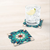 Navy Blue Blauwgroen witte marmer Marokkaanse moza Kartonnen Onderzetters (Insitu)