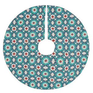 Navy Blue Blauwgroen witte marmer Marokkaanse moza Kerstboom Rok