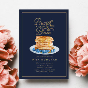 Navy Blue Blueberry Pancakes Vrijgezellenfeest Bru Kaart
