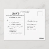 Navy Blue Blush Bloemen Botanische Geometrische RS Briefkaart (Achterkant)