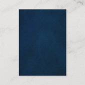 Navy Blue Blush Bloemen Geometrische Bruiloft Rece Informatiekaartje (Achterkant)