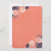 Navy Blue Blush bruiloft uitnodiging (Achterkant)