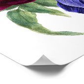 Navy Blue Blush Burgundy Weddenschap Welkomstteken Poster (Hoek)