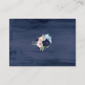 Navy Blue & Blush Display Shower Informatiekaartje (Achterkant)