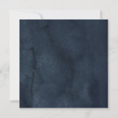 Navy Blue & Blush Floral Brunch & Bubble Shower Kaart (Achterkant)
