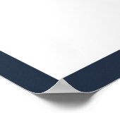 Navy Blue & Blush Floral Vrijgezellenfeest Foto Bo Poster (Hoek)