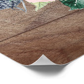 Navy Blue Blush Floral Vrijgezellenfeest Welkom Poster (Hoek)