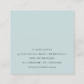 NAVY BLUE BLUSH GARDEN THUIS BED & BREAKFAST VIERKANTE VISITEKAARTJE (Achterkant)