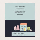 NAVY BLUE BLUSH GARDEN THUIS BED & BREAKFAST VISITEKAARTJE (Buitenkant ongevouwen)