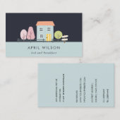 NAVY BLUE BLUSH GARDEN THUIS BED & BREAKFAST VISITEKAARTJE (Voorkant / Achterkant)