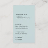 NAVY BLUE BLUSH GARDEN THUIS BED & BREAKFAST VISITEKAARTJE (Achterkant)