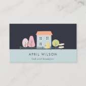 NAVY BLUE BLUSH GARDEN THUIS BED & BREAKFAST VISITEKAARTJE (Voorkant)