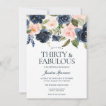 Navy Blue Blush Pink Floral 30th Birthday Party Kaart<br><div class="desc">Navy Blue Blush Pink Floral 30th Birthday Party Invitation Bekijk collectie in Niche en Nest Store We hebben ook veel andere uitnodigingen en collecties.</div>