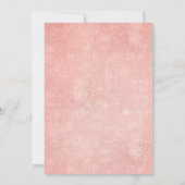 Navy Blue Blush Pink Rose Boho Vrijgezellenfeest Kaart (Achterkant)