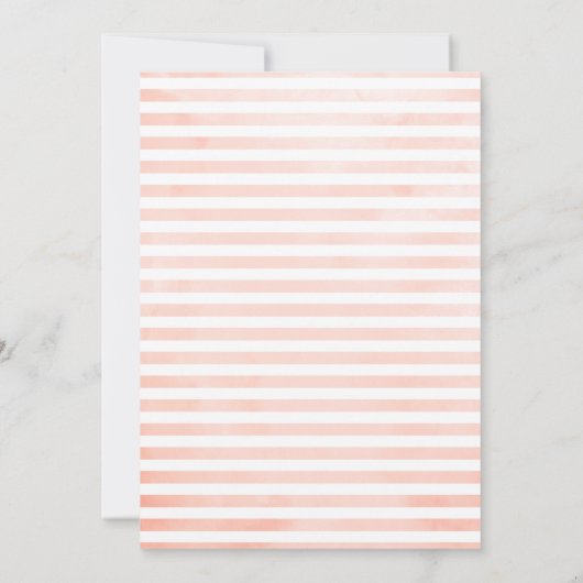 Navy Blue Blush Pink Rose Boho Wedding Invitation Kaart (Achterkant)