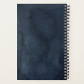 Navy Blue Blush Pink Rose Boho Wedding Planner (Achterkant)