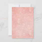 Navy Blue Blush Pink Rose Boho Wedding RSVP (Achterkant)