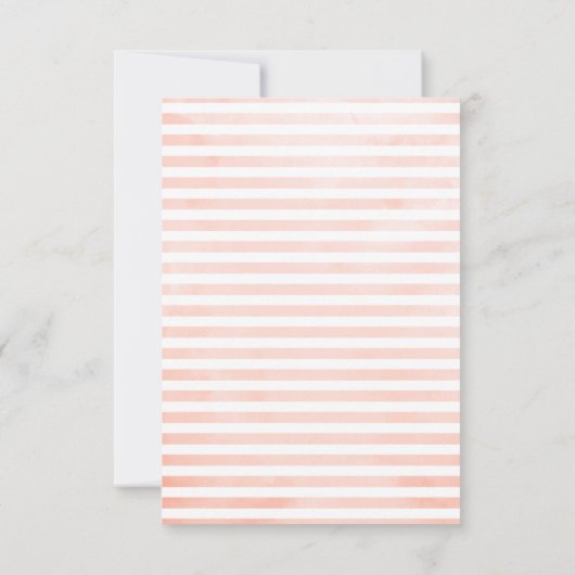 Navy Blue Blush Pink Rose Boho Wedding RSVP (Achterkant)