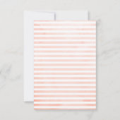 Navy Blue Blush Pink Rose Boho Wedding RSVP Kaartje (Achterkant)