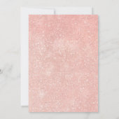 Navy Blue Blush Pink Rose Boho Wedding Save The Date (Achterkant)