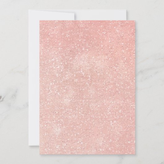 Navy Blue Blush Pink Rose Boho Wedding Save The Date (Achterkant)