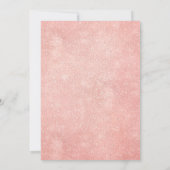 Navy Blue Blush Pink Rose Gold Boho Wedding Save The Date (Achterkant)