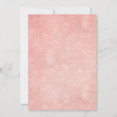 Navy Blue Blush Pink Rose String Lights Weddenscha Kaart (Achterkant)