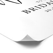 Navy Blue Blush Pink Rose Vrijgezellenfeest Welkom Poster (Hoek)