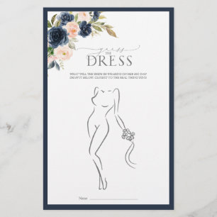 Navy Blue Blush Pink Waterverf Vrijgezellenfeest