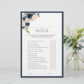 Navy Blue Blush Pink Waterverf Vrijgezellenfeest (Staand voorkant)