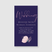 Navy Blue Blush Rosegold Wedding Budget (Voorkant)