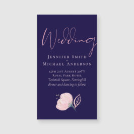 Navy Blue Blush Rosegold Wedding Budget