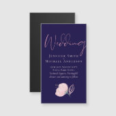 Navy Blue Blush Rosegold Wedding Budget (Voorkant / Achterkant)