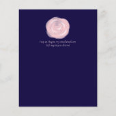 Navy Blue Blush Rosegold Wedding Budget (Achterkant)
