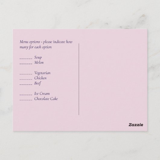 Navy Blue Blush Rosegold Wedding Budget Briefkaart (Achterkant)