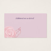 Navy Blue Blush Rosegold Wedding Budget Visitekaartje (Achterkant)