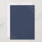 Navy Blue Blush Roses Geometric Vrijgezellenfeest Kaart (Achterkant)