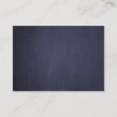 Navy blue blush roze floral budget bruiloft RSVP Informatiekaartje (Achterkant)