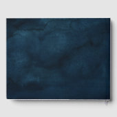 Navy Blue Blush roze Rose Botanical Gastenboek (Achterkant)