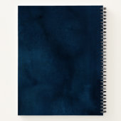 Navy Blue Blush Vrijgezellenfeest Recipe Book Notitieboek (Achterkant)