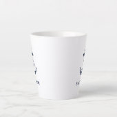 Navy Blue Boat Anker Custom Crew Swag Latte Mok (Voorkant)